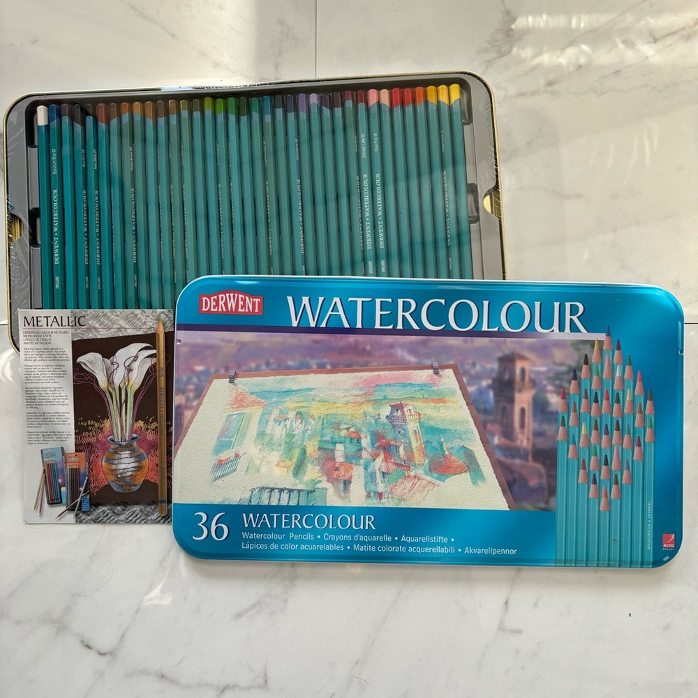 NEW Derwent Watercolour Pencils Set of 36 Professional Quality 32885